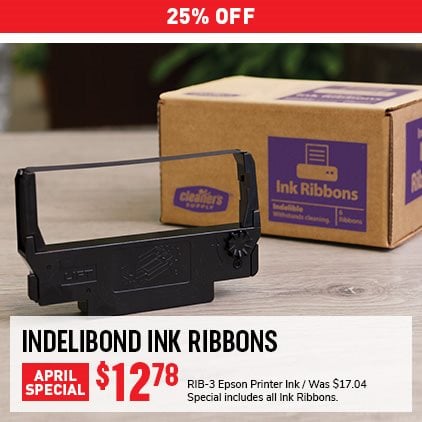 25% Off Indelibond Ink Ribbons $12.78 / RIB-3 Epson Printer Ink / Was $17.04 / Special includes all Ink Ribbons.