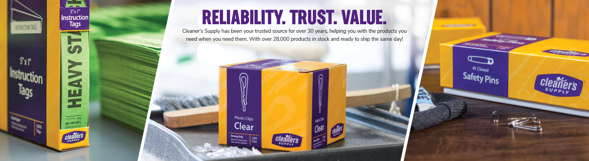 Dry Cleaning Supplies | Tailoring Supplies | Laundry Supplies | Reliability. Trust. Value. Cleaner's Suply has been your trusted source for 30 years on all your dry cleaning and tailoring needs. With over 28,000 products in stock and ready to ship the same day!
