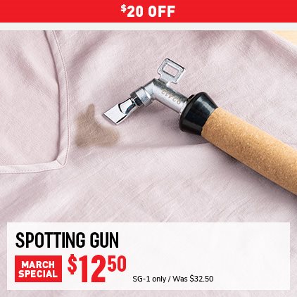 $20 Off Spotting Gun $12.50 / SG-1 only / Was $32.50.