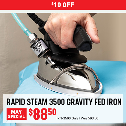 $10 Off Rapid Steam 3500 Gravity Fed Iron $88.50 / IRN-3500 only / Was $98.50.