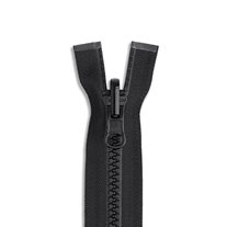 YKK #5 20" Molded Plastic Reversible Jacket Zipper - Black (580)