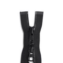 YKK #5 20" Molded Plastic Two-Way Jacket Zipper - Black (580)