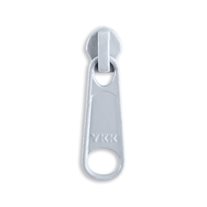 YKK #4.5 Nylon Coil Long Pull Handbag/Purse Zipper Sliders - 10/Pack - Steel Grey (119)