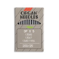 Organ Regular Point Industrial Machine Needles - Size 25 - DPx5, 135x7, 135x5, 134R/1955 - 10/Pack