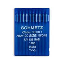Schmetz Regular Point Straight Stitch Industrial Machine Needles - Size 19 - UY128GAS, 1280, 149x3, TVx3 - 10/Pack