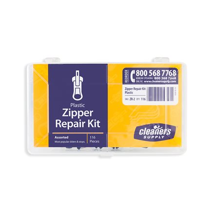 Cleaner's Supply Plastic Zipper Repair Kit Sizes 3-10 - Cleaner's Supply