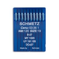 Schmetz Regular Point Industrial Machine Needles - Size 19 - B27, MY 1023, UY 191 GS, DCx27 - 10/Pack
