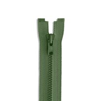 YKK #3 10" Molded Plastic Jacket Zipper - Army Green (566)