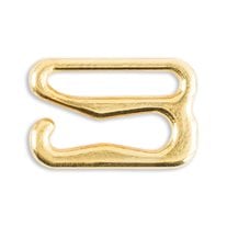 Metal Lingerie Strap Hooks - 3/8" - 12/Pack - Gold