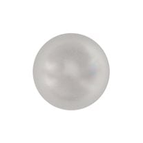 Pearlized Plastic Half Round Buttons - 12L / 8mm - 1 Gross - Ivory