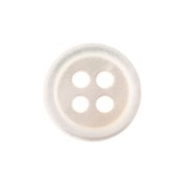 Genuine Pearl Buttons - 14L / 9mm - 1 Dozen - White