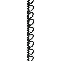 Black Non-Elastic Button Loops - 1/2" x 36 yds.
