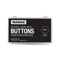 WAWAK Natural Akoya Shell Mixed Fancy Buttons Tray - 396/Tray