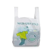 "Wash-Dry-Fold Cleaner-Neater-Faster" Plastic Wash N' Fold Bags - 300/Case