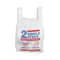 "2 Simple Steps To Do Your Wash Fast" Plastic Wash N' Fold Bags - 300/Case