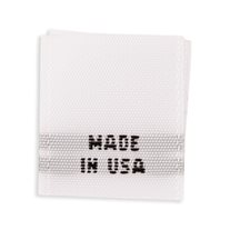 "Made in USA" Fabric Tags - 3/4" x 5/8" - 100/Pack