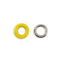 Grommets - 1/4" - Size 0 - 144 Sets/Pack - Yellow