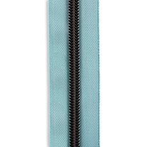 #3 Gunmetal Metallic Nylon Coil Continuous Zipper Roll - 3 yds. - Aqua
