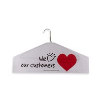 "We Love Our Customers" New Style Fold Back Garment Covers - 20" - 2,000/Box