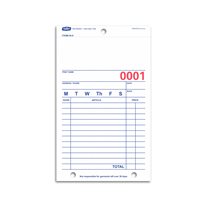 Blank 3-Part Softback Carbonless General Invoices - 4 1/4" x 7" - 500/Box