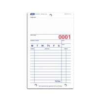 Blank 3-Part Softback Carbonless General Invoices - 4 1/4" x 7" - 500/Box
