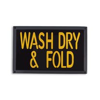 "Wash, Dry & Fold" Slim LED Sign - 22" x 14" x 1/2"