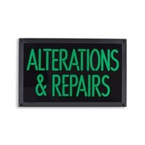 "Alterations & Repairs" Slim LED Sign - 22" x 14" x 1/2"