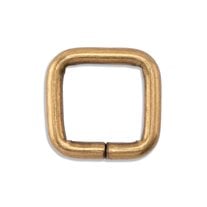 Rectangle Rings Bag Hardware - 1/2" - 4/Pack - Antique Brass