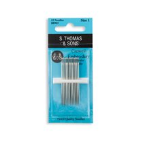 S. Thomas & Sons Crewel Embroidery Hand Needles - Size 1 - 12/Pack