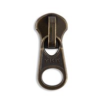 YKK #10 Metal Two-Way Bottom Slide Jacket Zipper Sliders - 2/Pack - Antique Brass
