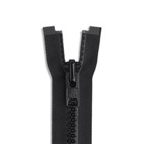 YKK #10 20" Molded Plastic Reversible Jacket Zipper - Black (580)