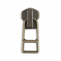 YKK #5 Excella Metal Jacket/Pant Open Fashion Sliders - 10/Pack - Antique Brass