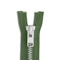 YKK #10 18" Aluminum Jacket Zipper - Army Green (566)