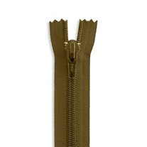 YKK #8 10" Nylon Coil Non-Separating Pant / Skirt / Dress / Boot / Bag / Upholstery Zipper - Medium Brown (569)
