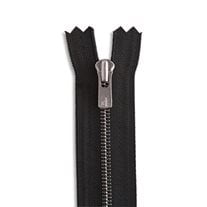 YKK Excella #2 7" Antique Silver Pant/Skirt/Dress Zipper - Black (580)