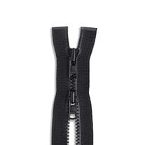 YKK #3 10" Molded Plastic Two-Way Jacket Zipper - Black (580)