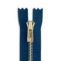 YKK Excella #5 11" Golden Brass Pant/Skirt/Dress Zipper - Navy (560)