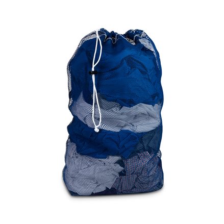 Super Mesh Heavy-Weight Laundry Bags w/String - 24 x 36 - Blue