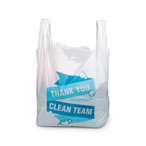 Disposable Plastic Laundry Bag - 1.75 mil. - 19 x 19 x 4 - White -  500/Case - Cleaner's Supply