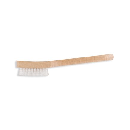 9 1/2 Nylon Bristle Spotting Brush - 2 5/8 x 2 Head 3/4 Bristles -  White - Cleaner's Supply