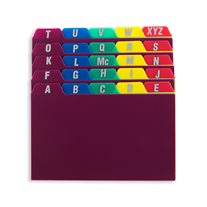 Replacement Multi-Color Alphabetical Index Cards For Wall Mount Or Countertop Invoice Holders