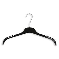 Women's Plastic Hangers W/Metal Hook - 16" Length/ 4 1/4" Neck - 300/Box - Black