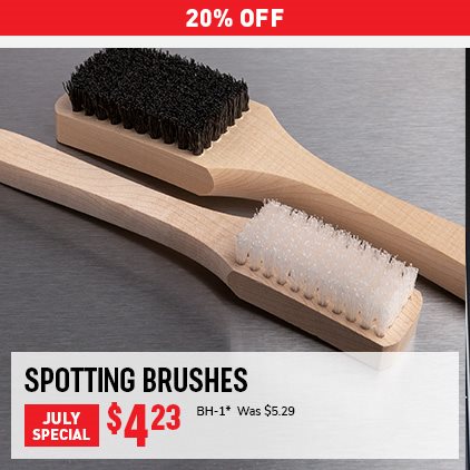 20% Off Spotting Brushes $4.23 / BH-1* / Was $5.29.