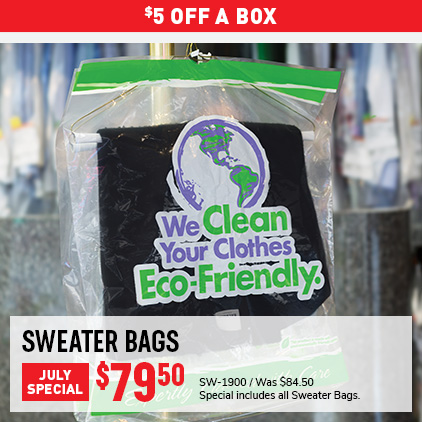 $5 Off A Box Sweater Bags $79.50 / SW-1900 / Was $84.50 / Special includes all Sweater Bags.