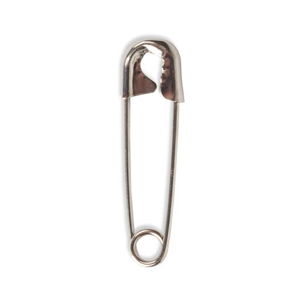Safety Pins, Nickel-Plated, Steel, Assorted Sizes, 50/Pack