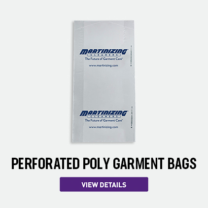 Martinizing Perforated Poly Garment Bags