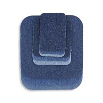 Denim Iron On Mending Patches - 12/Pack - Assorted Colors & Sizes