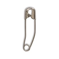 Curved Steel Safety Pins - #1 - 1 1/16" - 50/Box