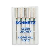 Schmetz Leather Home Machine Needles - Size 10 - 15x1, 130/705 H LL - 5/Pack