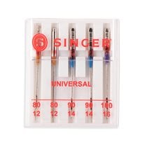 Singer Assorted Universal Home Machine Needles - 80/12, 90/14, 100/16 - 5/Pack